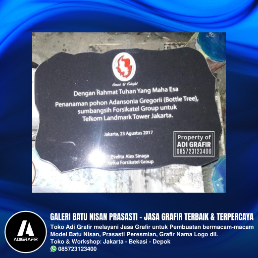 Harga Pembuatan Prasasti Peresmian – Info Lengkap & Terbaru