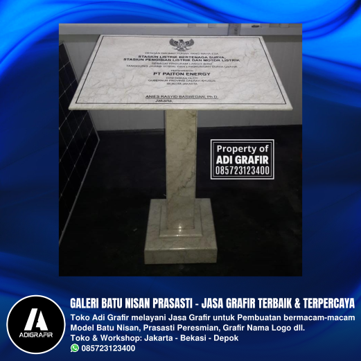 Prasasti Peresmian Gedung Standar Nasional