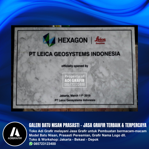 Contoh Prasasti Peresmian