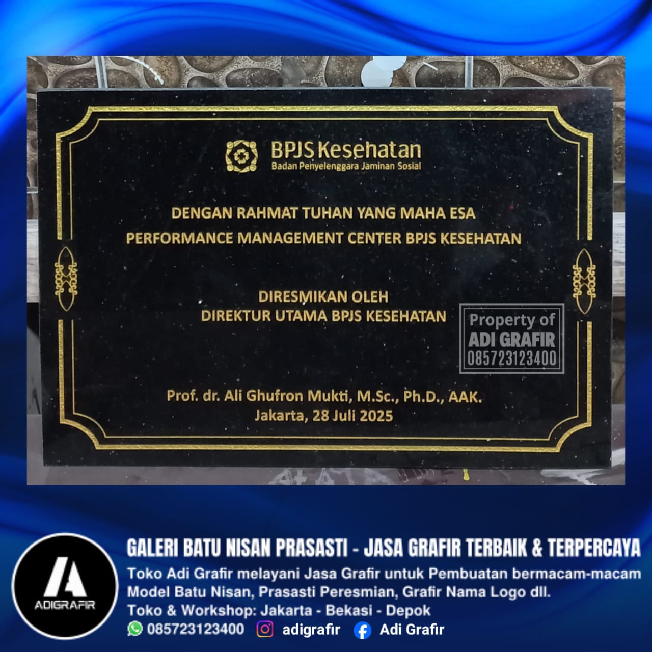 Contoh Prasasti Peresmian